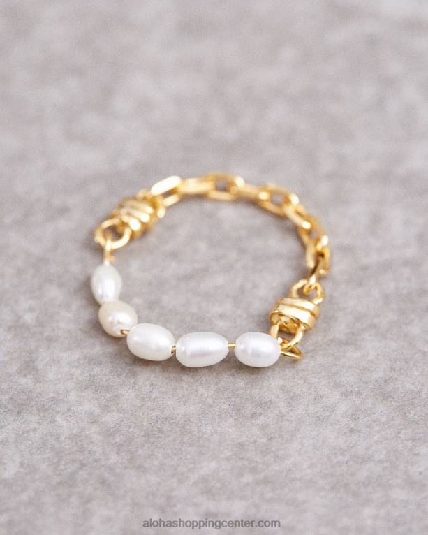 biserna verižica - zlat biserni prstan ženske Alohas 0D4R81135