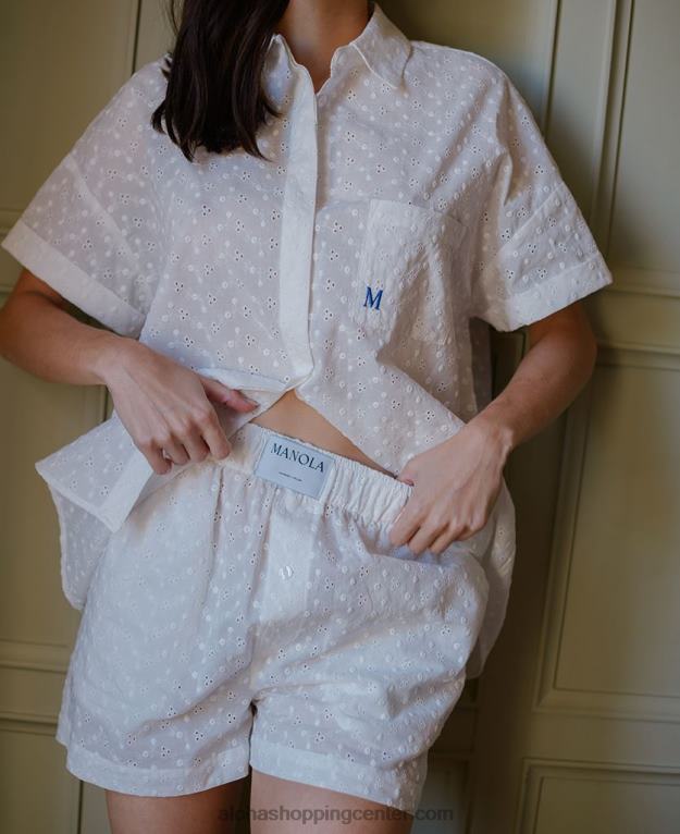 blanca - zgornji del bele pižame ženske Alohas 0D4R8637