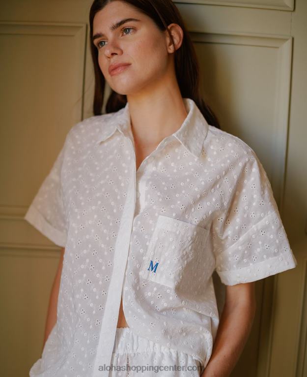 blanca - zgornji del bele pižame ženske Alohas 0D4R8637