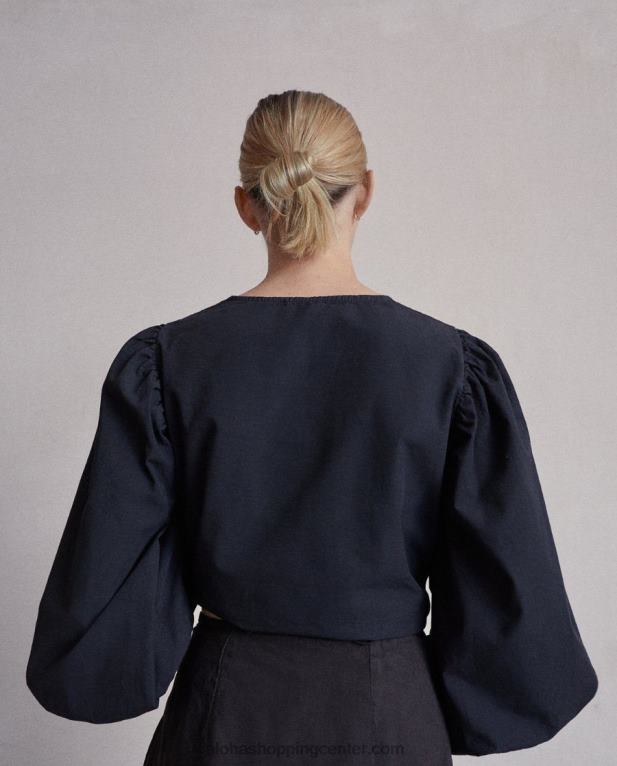 bleščeč - črn bombažni top ženske Alohas 0D4R8739