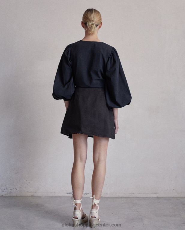 bleščeč - črn bombažni top ženske Alohas 0D4R8739