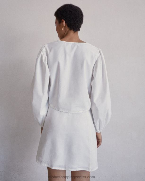 bleščeče - bel bombažni top ženske Alohas 0D4R8738