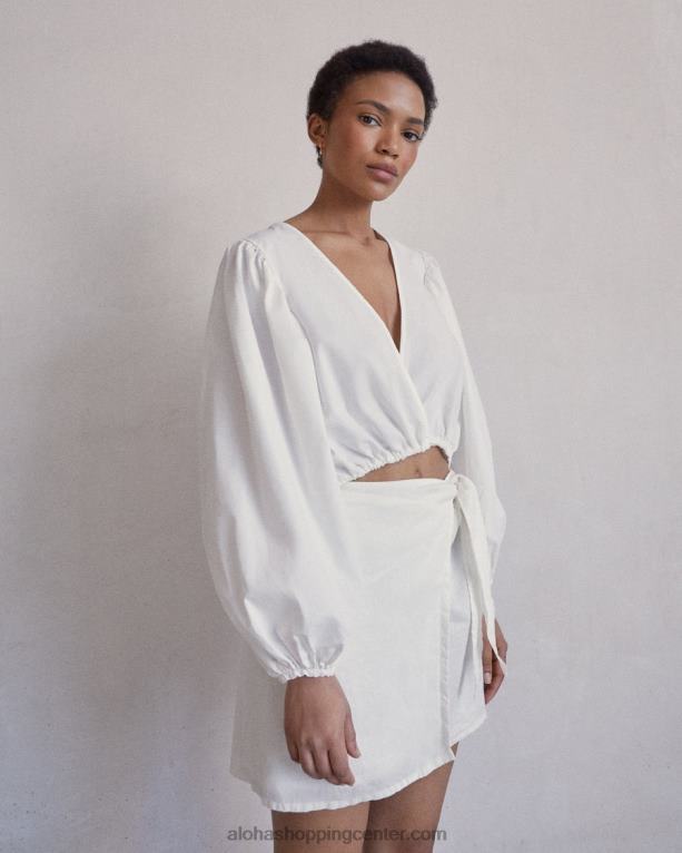 bleščeče - bel bombažni top ženske Alohas 0D4R8738