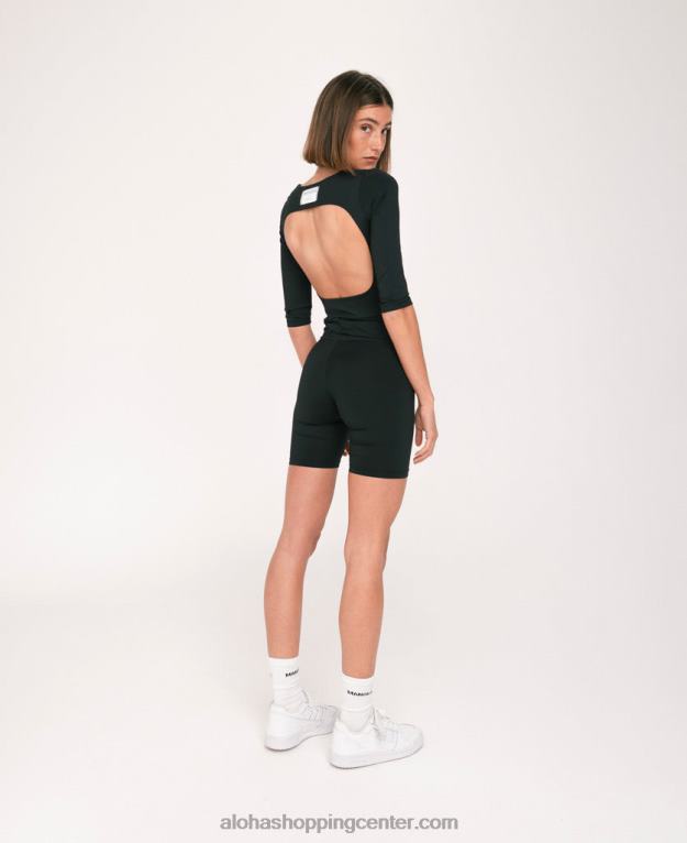 bodi z odprtim hrbtom - črn econyl bodi ženske Alohas 0D4R8977