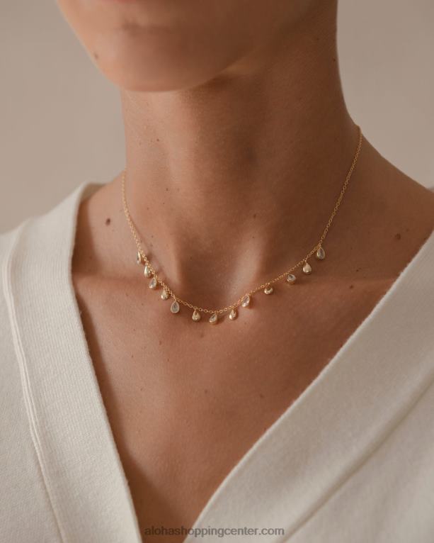 boheme - zlata in bela ogrlica ženske Alohas 0D4R81208