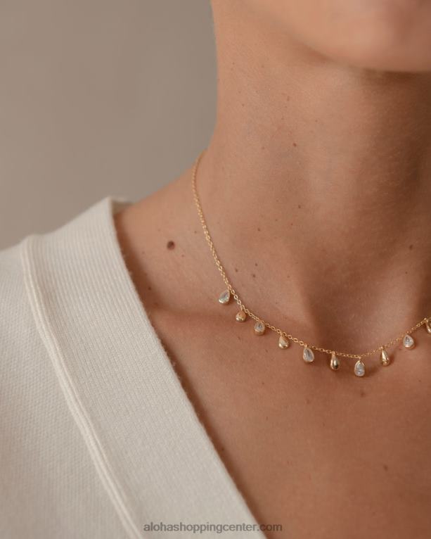 boheme - zlata in bela ogrlica ženske Alohas 0D4R81208