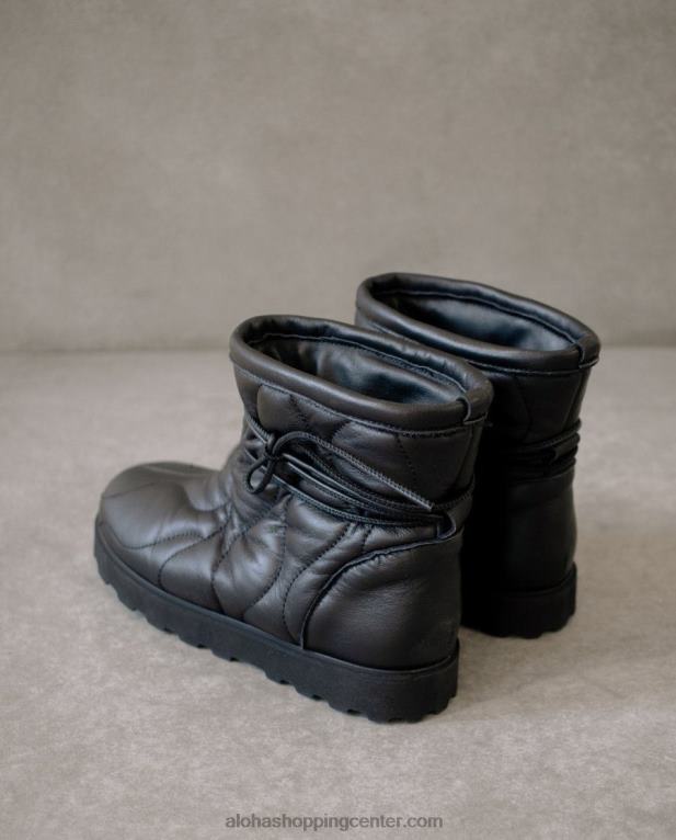 bounce - črni usnjeni škornji ženske Alohas 0D4R8562