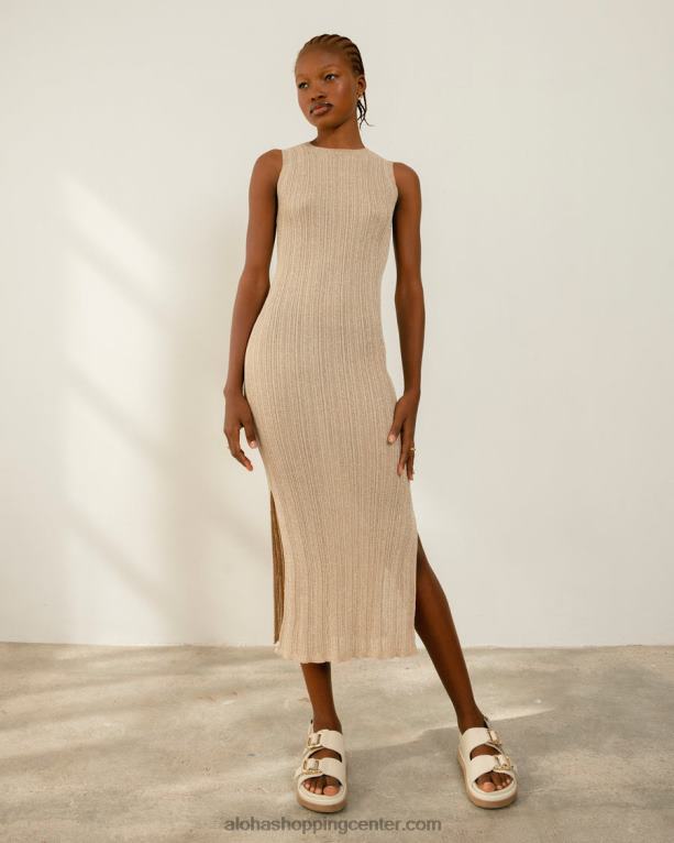 breezy glim - bela pletena obleka ženske Alohas 0D4R8616