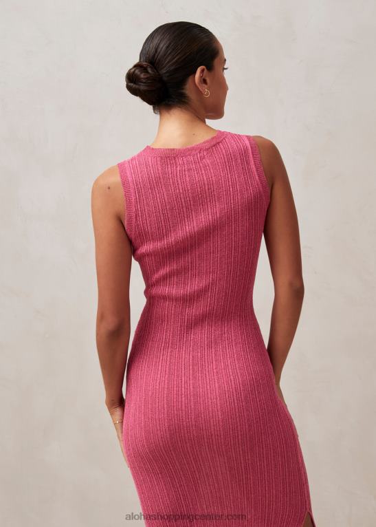 breezy glim - roza pletena obleka ženske Alohas 0D4R8615