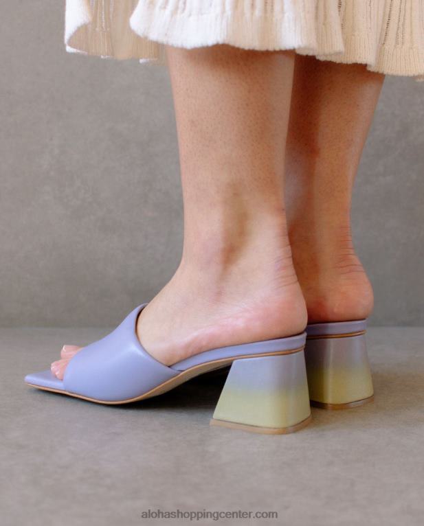 brušeni degrade - vijolični in rumeni usnjeni sandali ženske Alohas 0D4R8517