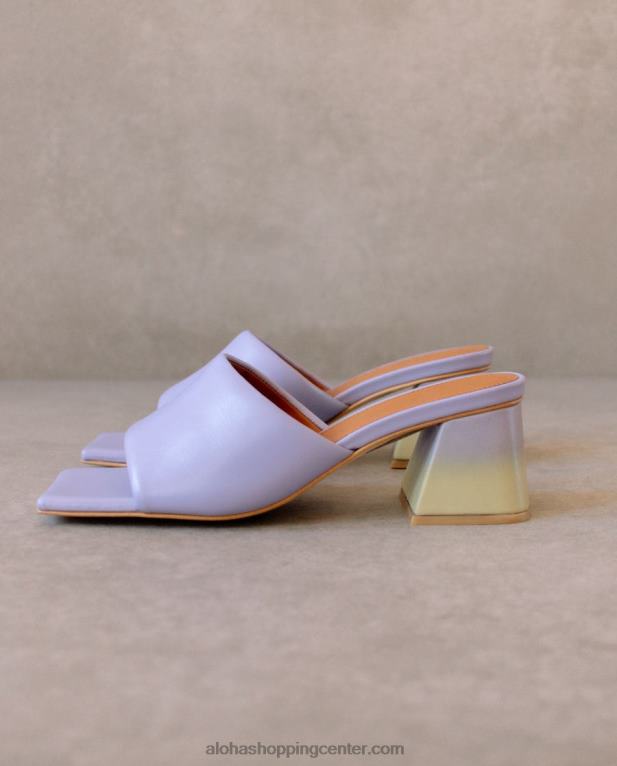 brušeni degrade - vijolični in rumeni usnjeni sandali ženske Alohas 0D4R8517