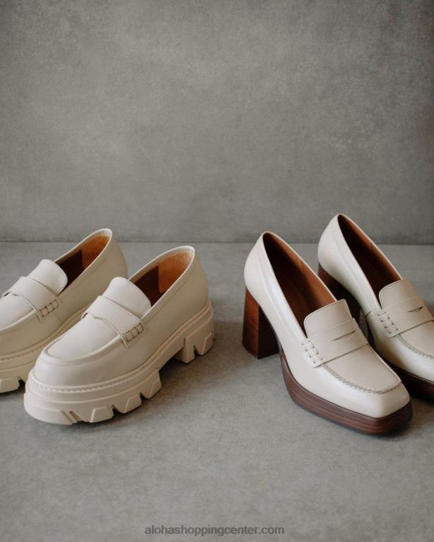 busy - beli usnjeni loaferji ženske Alohas 0D4R8391