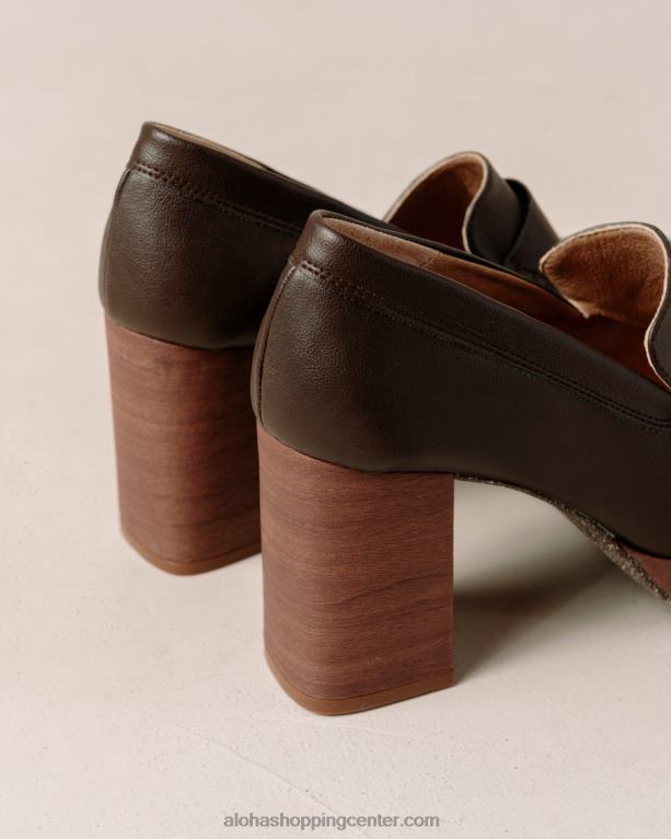 busy - rjavi veganski usnjeni loaferji ženske Alohas 0D4R8390