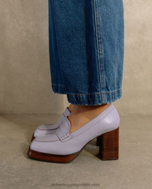 busy - vijoličasti usnjeni loaferji ženske Alohas 0D4R8392