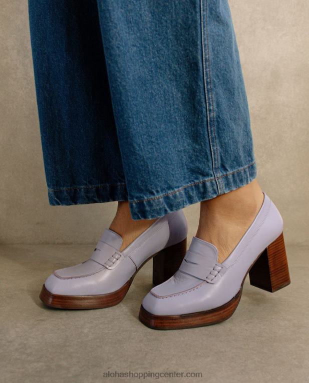 busy - vijoličasti usnjeni loaferji ženske Alohas 0D4R8392