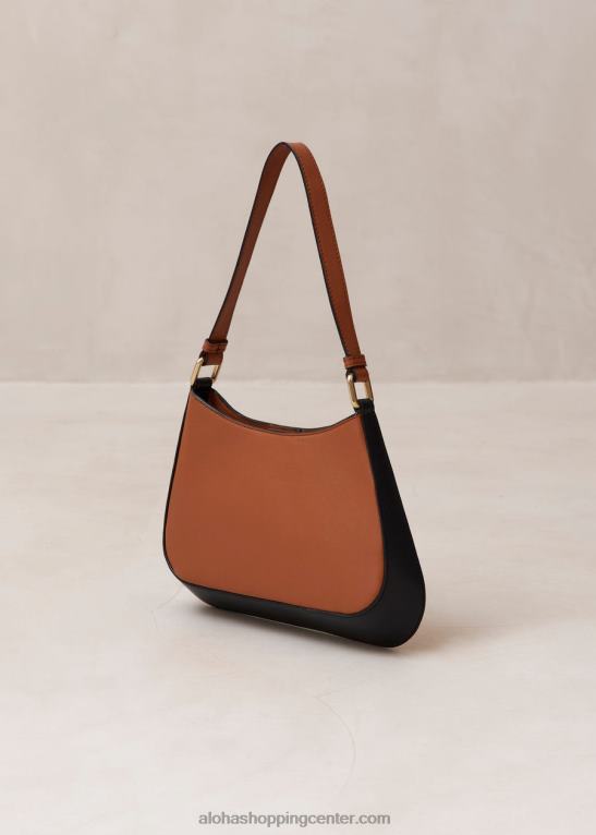 c bicolor - črno-rjava usnjena torbica ženske Alohas 0D4R81122