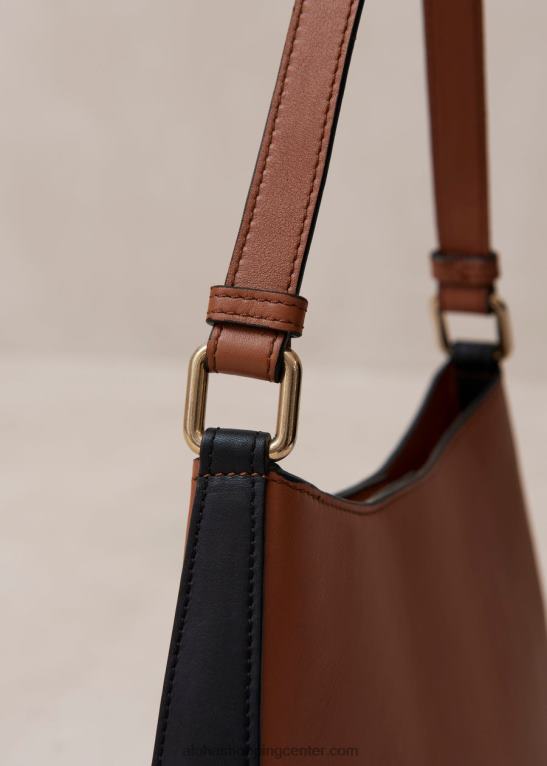 c bicolor - črno-rjava usnjena torbica ženske Alohas 0D4R81122