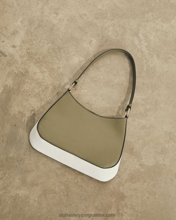 c dvobarvna - bela in zelena usnjena torbica ženske Alohas 0D4R81123