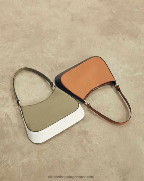 c dvobarvna - bela in zelena usnjena torbica ženske Alohas 0D4R81123