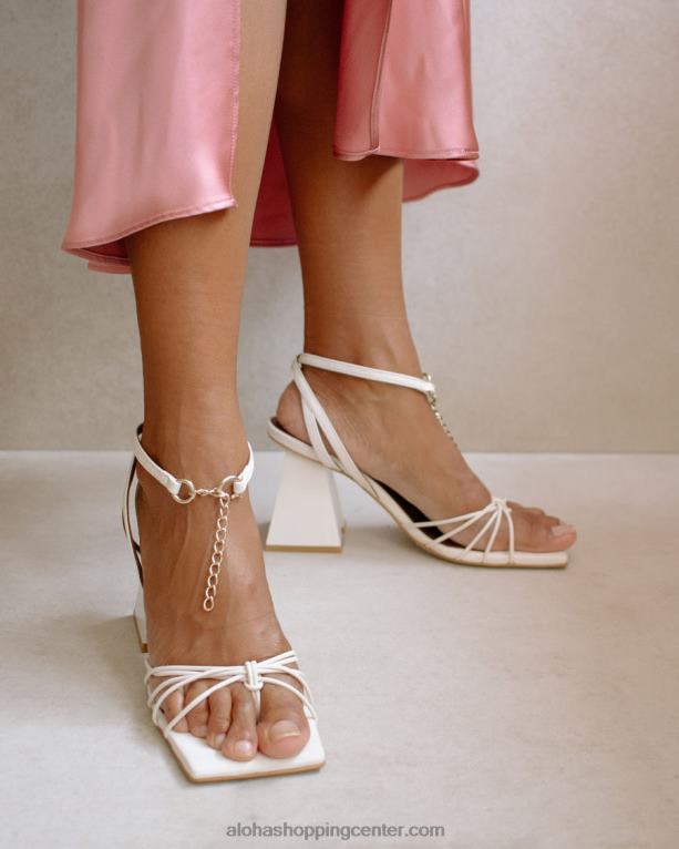 cactus - beli usnjeni sandali ženske Alohas 0D4R8472