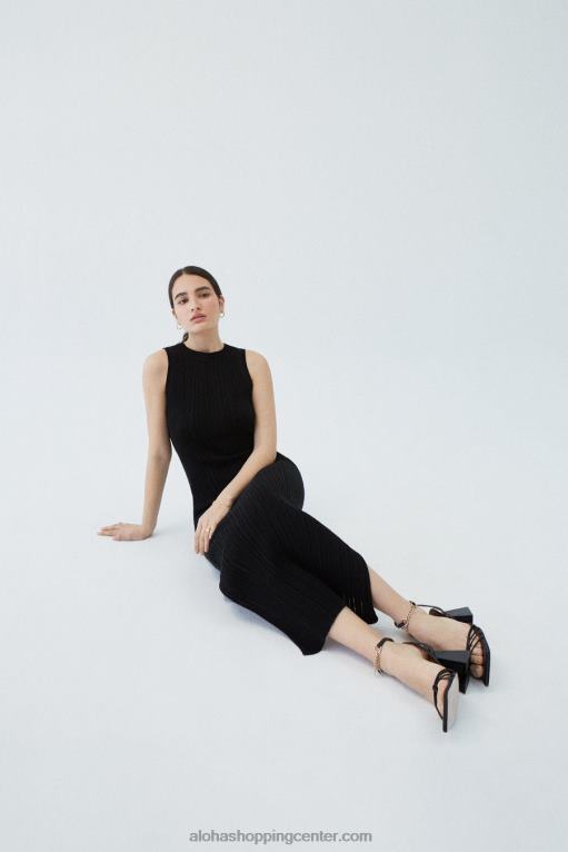 cactus - črni usnjeni sandali ženske Alohas 0D4R8471