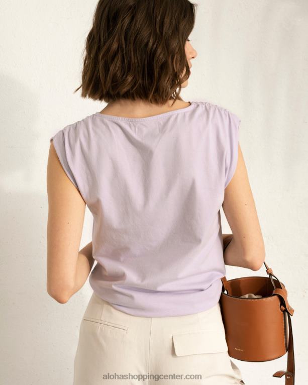 calm - vijoličen bombažni top ženske Alohas 0D4R8787