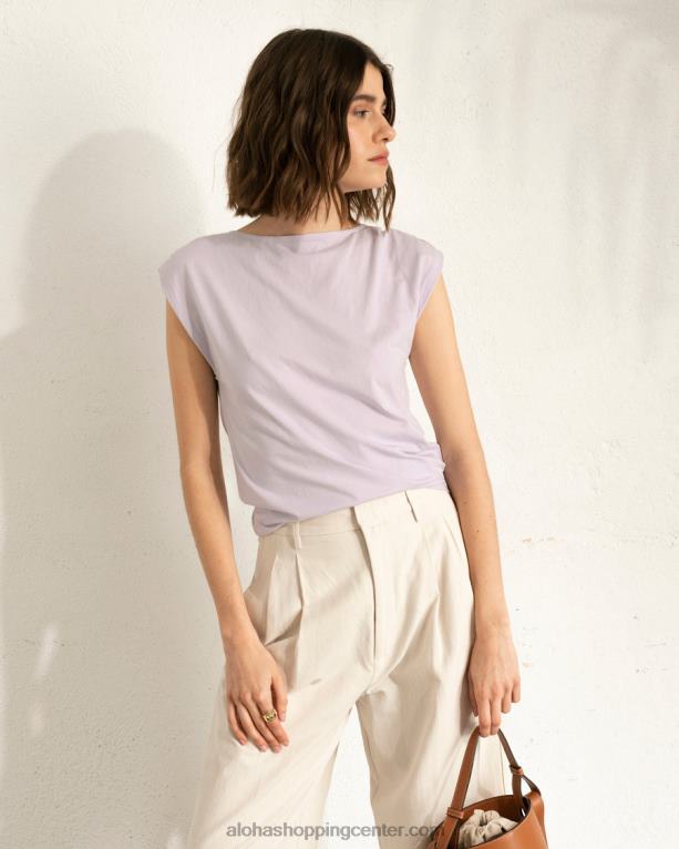 calm - vijoličen bombažni top ženske Alohas 0D4R8787