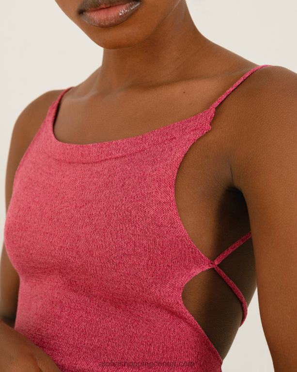 campbell glim - roza pletena obleka ženske Alohas 0D4R8631