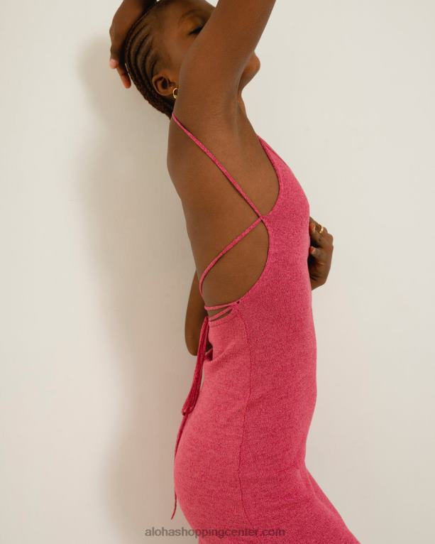 campbell glim - roza pletena obleka ženske Alohas 0D4R8631