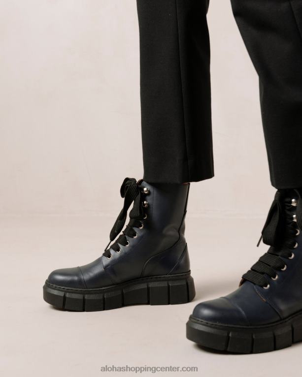 can can - modri usnjeni škornji ženske Alohas 0D4R8280