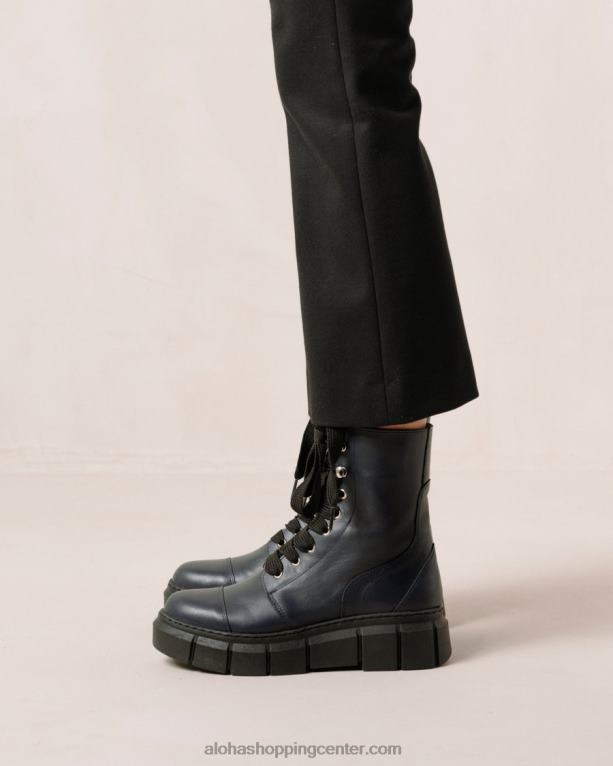 can can - modri usnjeni škornji ženske Alohas 0D4R8280