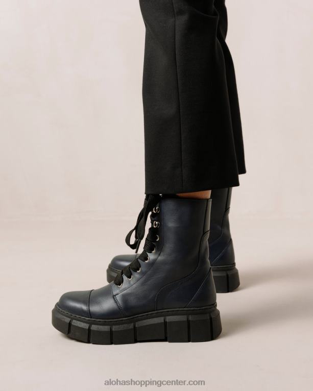 can can - modri usnjeni škornji ženske Alohas 0D4R8280