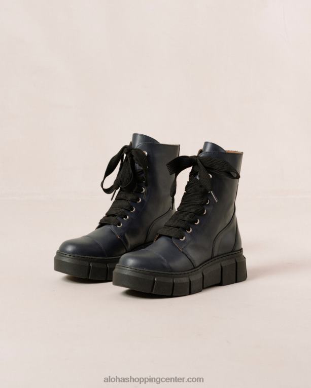 can can - modri usnjeni škornji ženske Alohas 0D4R8280