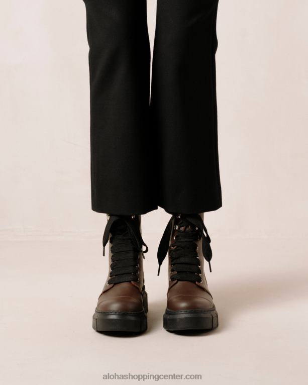 can can - rjavi usnjeni škornji ženske Alohas 0D4R8281