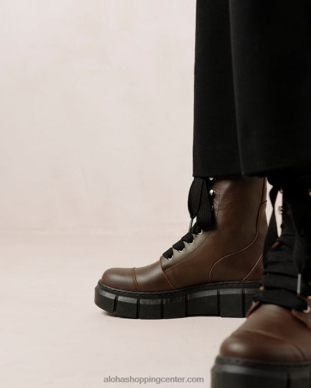 can can - rjavi usnjeni škornji ženske Alohas 0D4R8281