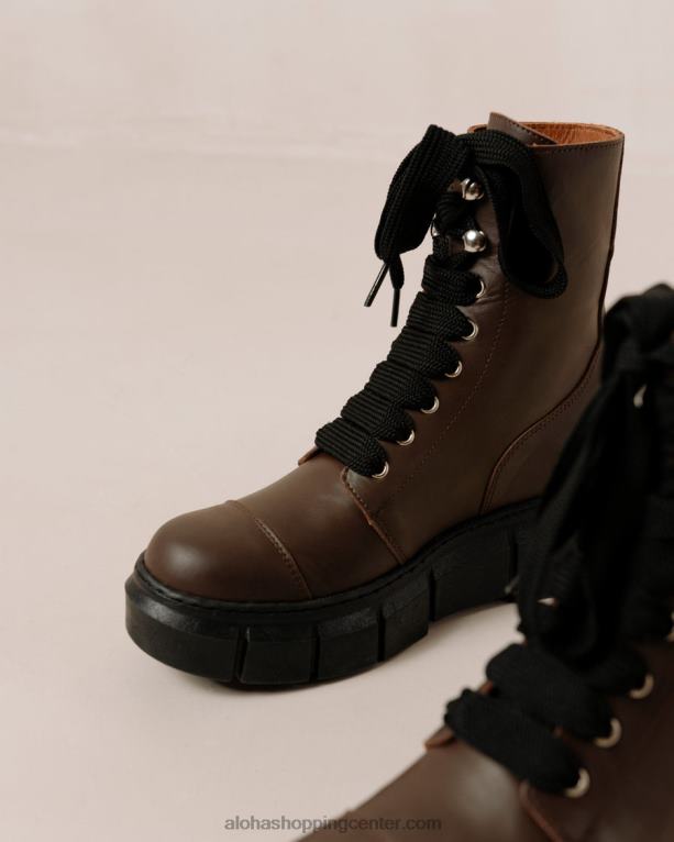 can can - rjavi usnjeni škornji ženske Alohas 0D4R8281