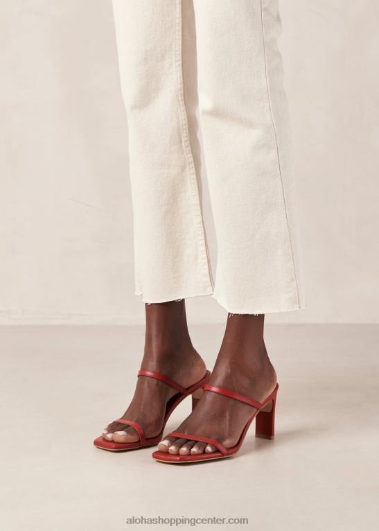 cannes - rdeči usnjeni sandali ženske Alohas 0D4R8159