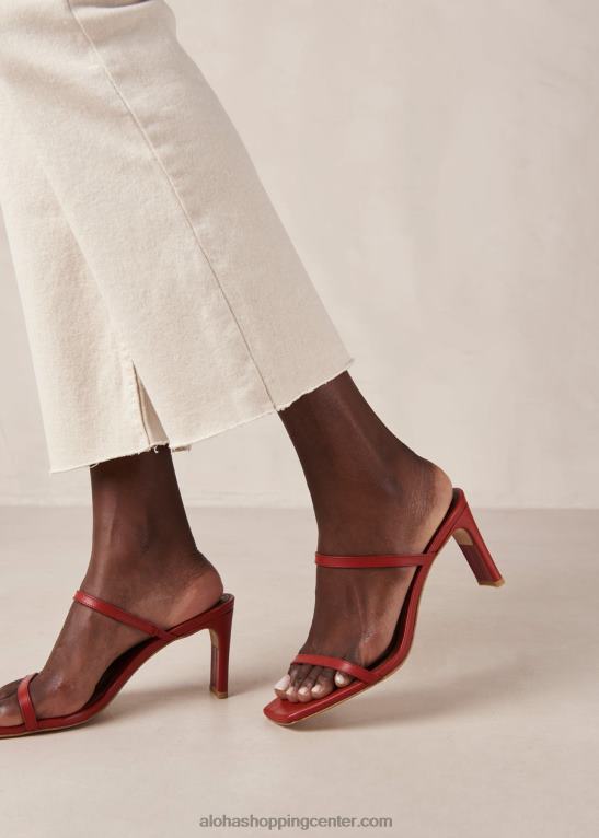 cannes - rdeči usnjeni sandali ženske Alohas 0D4R8159