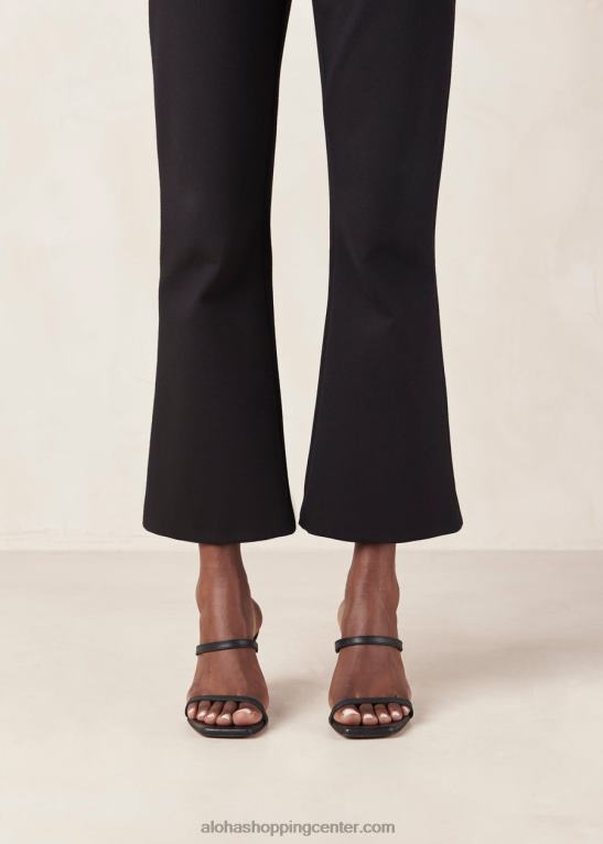 cannes - črni usnjeni sandali ženske Alohas 0D4R8161