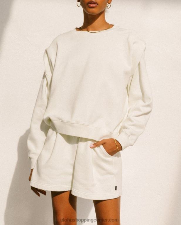 cappuccino - bele bombažne kratke hlače ženske Alohas 0D4R8870