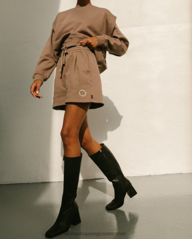 cappuccino - rjave bombažne kratke hlače ženske Alohas 0D4R8872