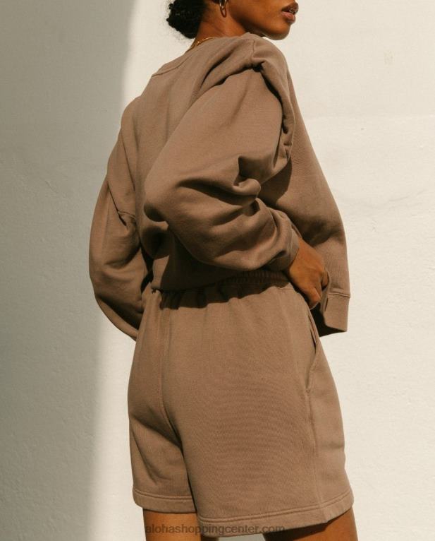 cappuccino - rjave bombažne kratke hlače ženske Alohas 0D4R8872