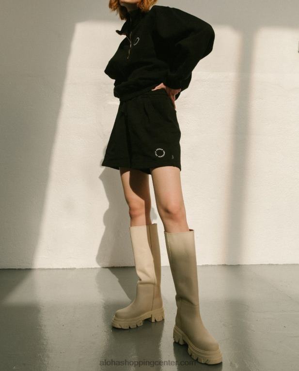 cappuccino - črne bombažne kratke hlače ženske Alohas 0D4R8871