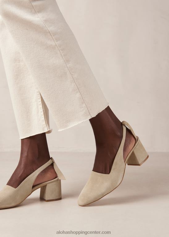 charlotte - bež copati iz semiša ženske Alohas 0D4R8383