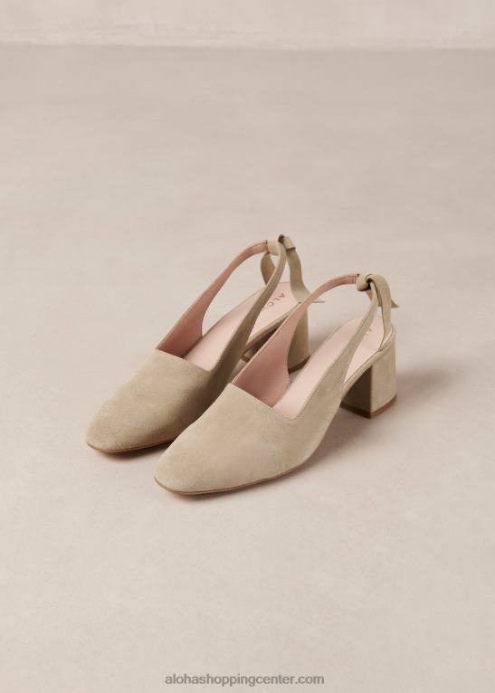 charlotte - bež copati iz semiša ženske Alohas 0D4R8383