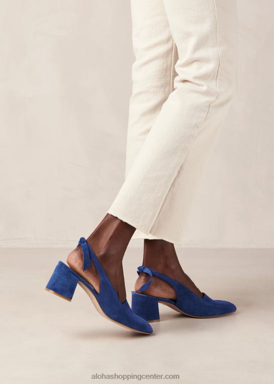 charlotte - modre suede copati ženske Alohas 0D4R8384