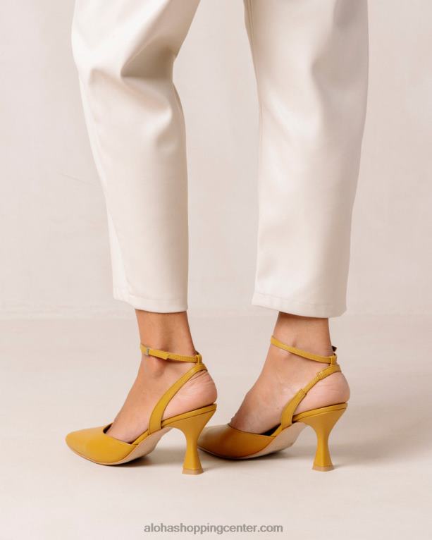 cinderella - rumene usnjene copate ženske Alohas 0D4R886