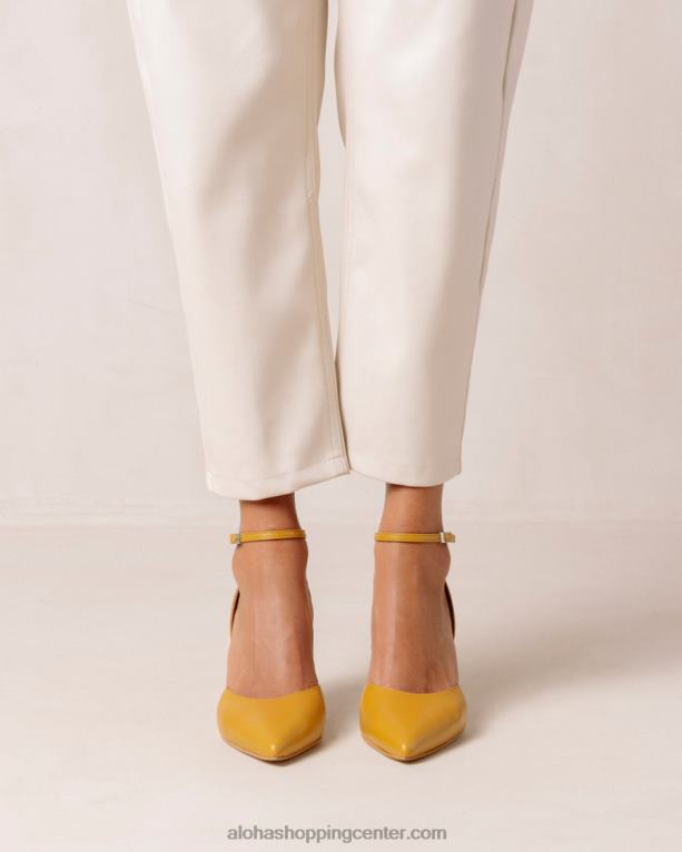 cinderella - rumene usnjene copate ženske Alohas 0D4R886