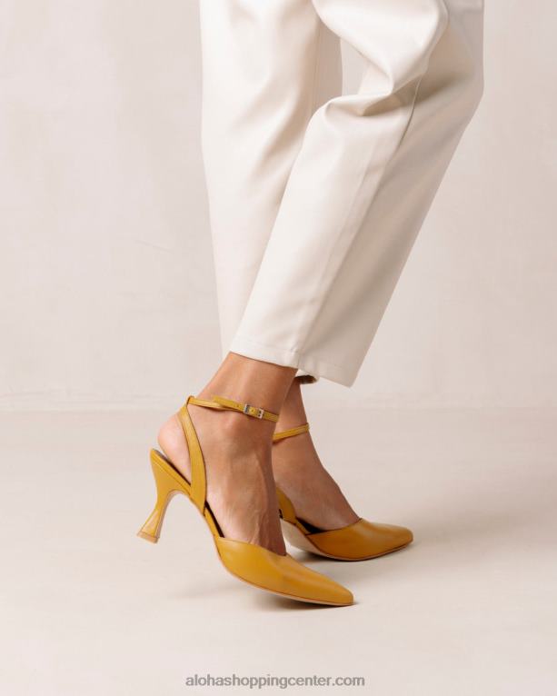 cinderella - rumene usnjene copate ženske Alohas 0D4R886