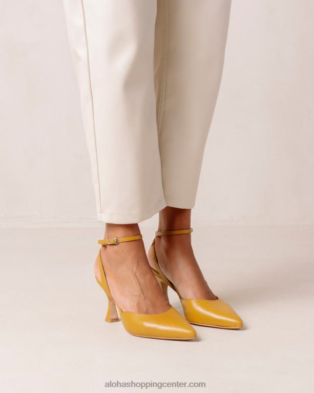 cinderella - rumene usnjene copate ženske Alohas 0D4R886